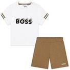 Boss Baby Boys Logo T-Shirt And Shorts Set - Stone