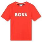 Boss Boys Short Sleeve Large Logo T-Shirt - Bright Red