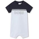 Boss Newborn Baby Boys Colour Block Romper - Pale Blue
