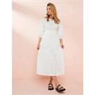 Barbour Kelburn Cotton Midi Dress - White