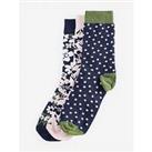 Barbour 3 Pack Floral Print Socks Gift Set - Multi