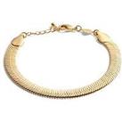 Katie Loxton Ciana Large Snake Chain Bracelet , Gold , Bracelet , 18Cm + 3Cm Extender