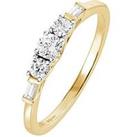 Love Diamond 9Ct Yellow Gold 0.33Ct Natural Diamond Five-Stone Ring