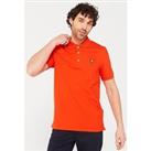 Lyle & Scott Regular Fit Short Sleeve Plain Polo Shirt - Orange