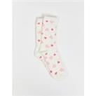 Boux Avenue Cosy Heart Sock (Pair) - Off White