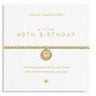 Joma Jewellery Gold A Little , 40Th Birthday , Gold , Bracelet , 17.5Cm Stretch