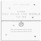 Joma Jewellery A Little , You Mean The World To Me , Silver , Bracelet , 17.5Cm Stretch