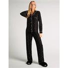 Boux Avenue Premium Modal Jersey Ditsy Heart Print Pyjama Set - Black