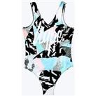 Hype Girls Multi Pastel Abstract Swimsuit