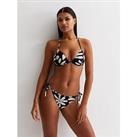 New Look Floral Moulded Triangle Bikini Top - Print