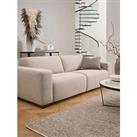 Michelle Keegan Home Cortes 4 Seater Fabric Sofa - Natural