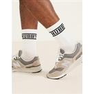 Six Stories Hubby Socks - White/Black