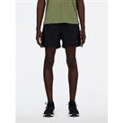 New Balance Mens 5In Running Shorts Lined 2In1 - Black