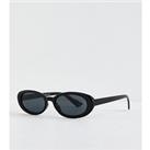 New Look Black Oval Sunglasses