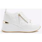 River Island Quilted Zip Wedge Runner - White
