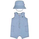 Levi'S Baby Denim Romper & Bucket Hat - Blue