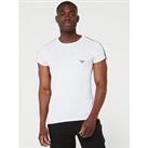 Emporio Armani Bodywear Textured Logoband Core Slim Fit T-Shirt - White