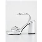 Only Heeled Sandal - Silver