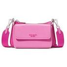 Kate Spade New York Double Up Patent Saffiano Leather Double -Up Crossbody - Echinacea Flower Mul