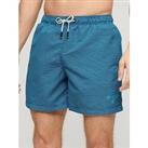 Superdry Printed 15" Swim Shorts - Blue