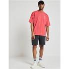 River Island Short Sleeve Regular Fit Atherton Sports T-Shirt - Red