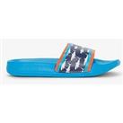 Hatley Boys Printed Shark Slide On Sandals - Blue