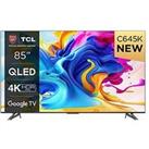 Tcl 85C645K, 85 Inch, 4K Ultra Hd Hdr, Qled Smart Tv With Google Assistant & Dolby Atmos