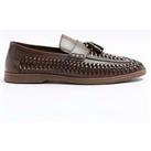 River Island Weave Emboss Loafer - Brown