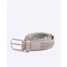 River Island Suede Woven Belt - Natural