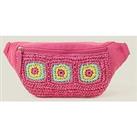 Accessorize Girls Crochet Belt Bag - Pink