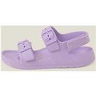Accessorize Girls Buckle Strap Sandals - Lilac
