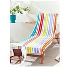 Catherine Lansfield Rainbow Stripe Cotton Beach Towel