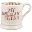 Emma Bridgewater Pink Toast My Brilliant Friend 1/2 Pint Mug