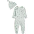 Mamas & Papas Baby Boys 3 Piece Whale Print Outfit - Green