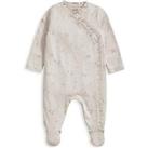 Mamas & Papas Baby Girls Floral Frill Detail Sleepsuit - Pink
