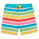 Frugi Girls Switch Sydney Rainbow Stripe Shorts - Multi