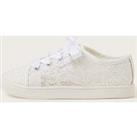 Monsoon Girls Lacey Princess Trainers - Ivory