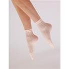 Pretty Polly Textured Sheer Socks - Cream