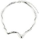 Pilgrim Moon Recycled Necklace Silver-Plated