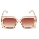 Dune London Glitzy Square Lens Sunglasses - Blush