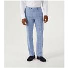 Skopes Dudley Check Tailored Suit Trousers - Light Blue