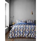 Content By Terence Conran Oblong Checkerboard 100% Cotton Duvet Cover Set