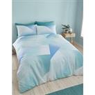 Catherine Lansfield Ombre Larsson Geo Duvet Cover Set In Blue