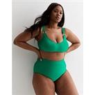 New Look Curves Green Scoop Neck Bikini Top