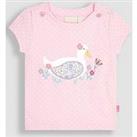 Jojo Maman Bebe Girls Duck Applique T-Shirt - Pink