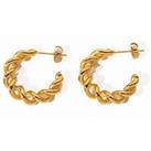 Elk & Bloom Chunky 18K Thick Gold Hoops - Gold