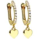 Say It With Heart Hug Earrings - Gold
