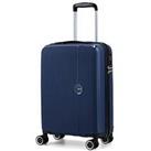 Rock Luggage Hudson 8 Wheel Pp Hardshell Small Cabin Suitcase - Navy