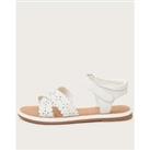 Monsoon Girls Leather Sandals - White