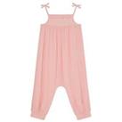 Monsoon Baby Girls Shirred Jumpsuit - Pale Pink